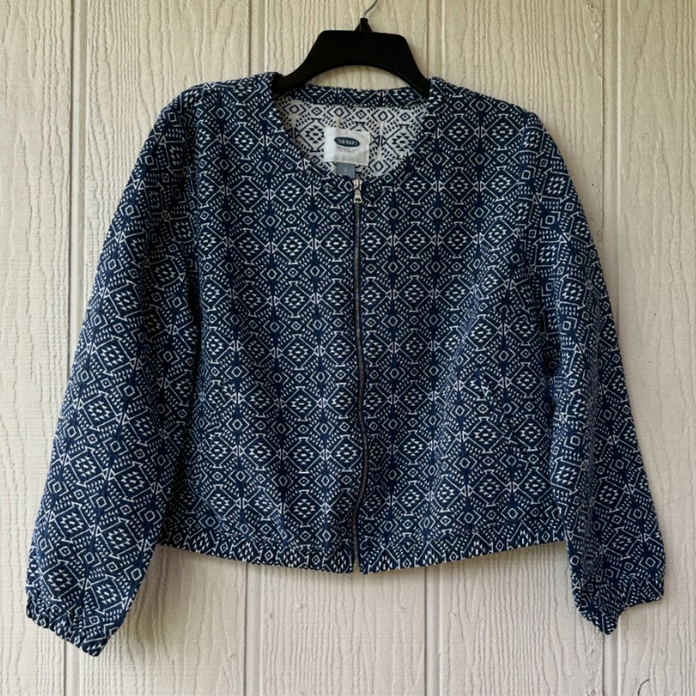 Old Navy Tribal Print Cropped Jacket